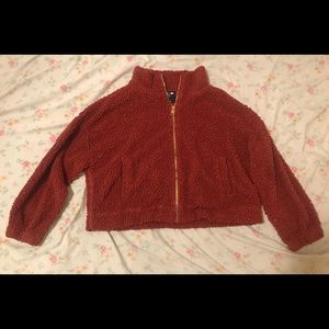 Warm Burgundy Sweater Jacket
